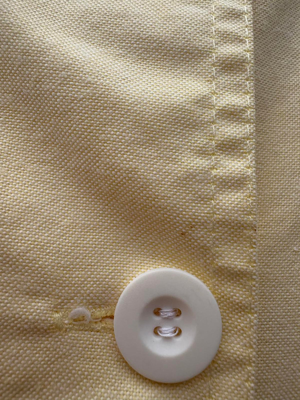 Butter Yellow Jaegar 100% Cotton Summer White Button Down Pleat Skirt