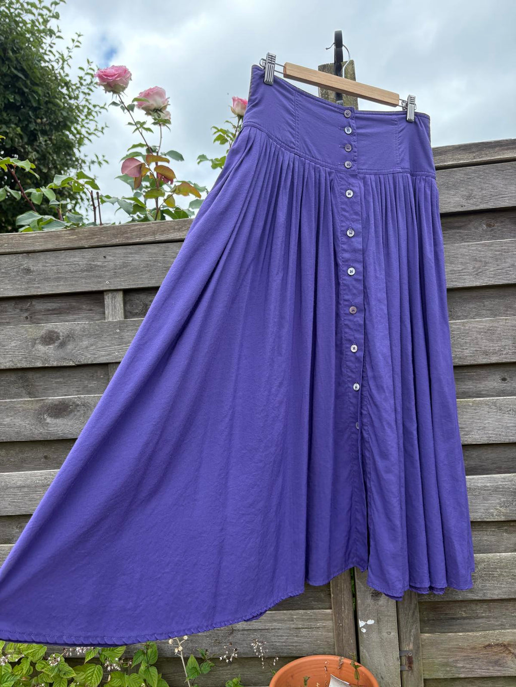 Purple High Waisted Full Purple Summer Skirt