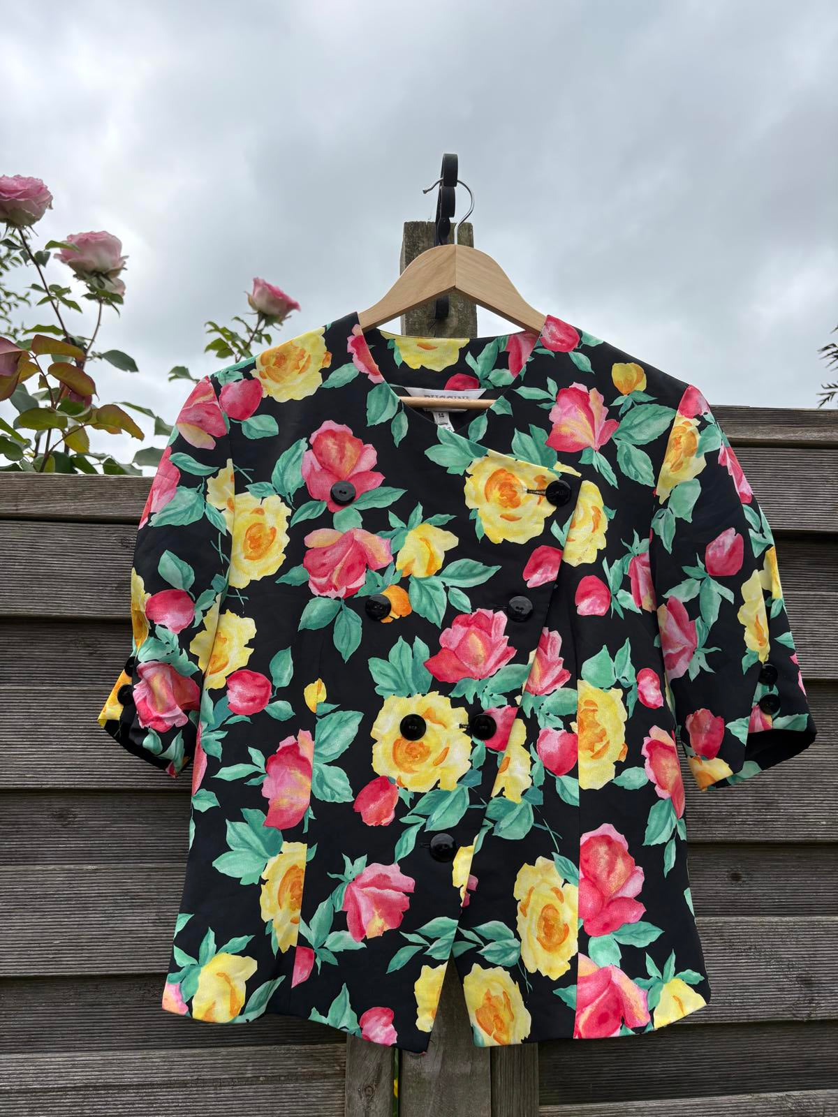 Puccini Floral Bold Double Breasted Top Jacket Shacket