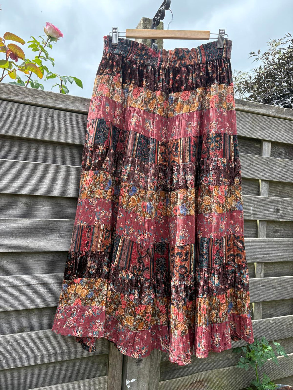 Phool Hippy Festival Boho Patchwork Tiered Full Long Summer Skirt