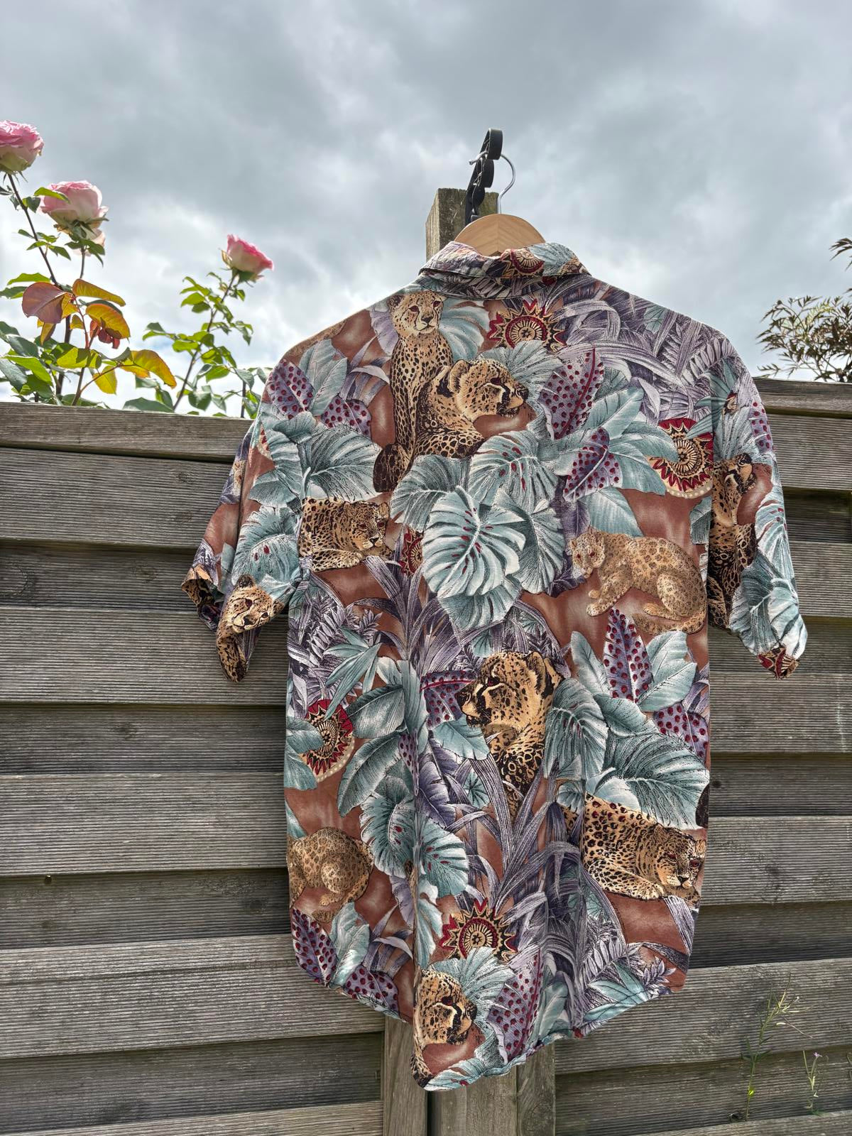 Tiger Print Funky Fun Animal Print 90s Novelty Shirt