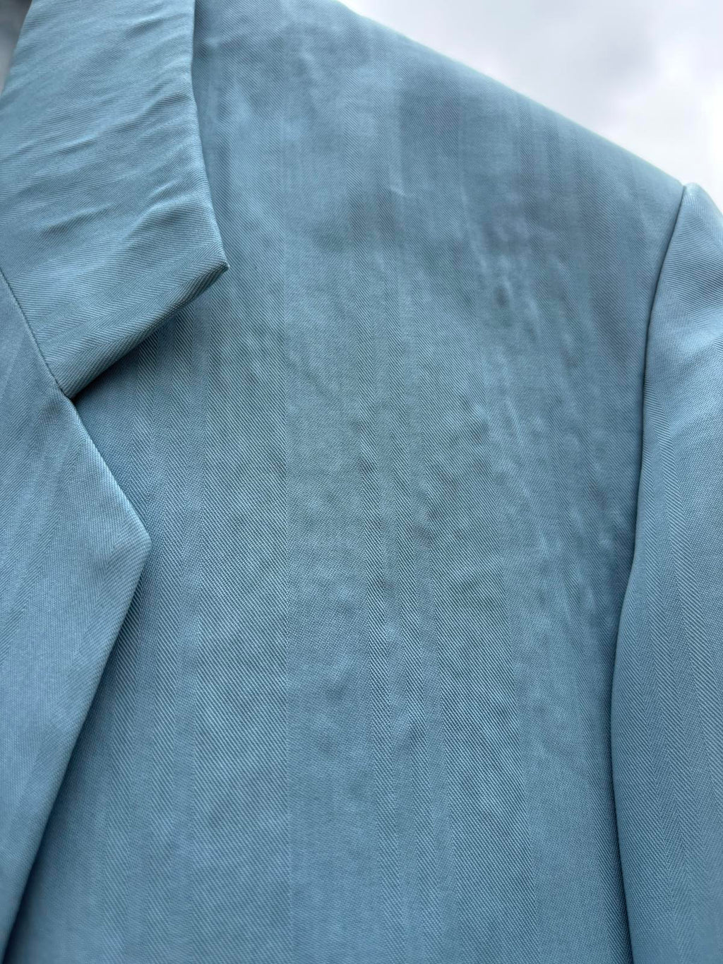 80s 90s Blue Gold Pearl Buttons Double Breasted Blazer Jacket