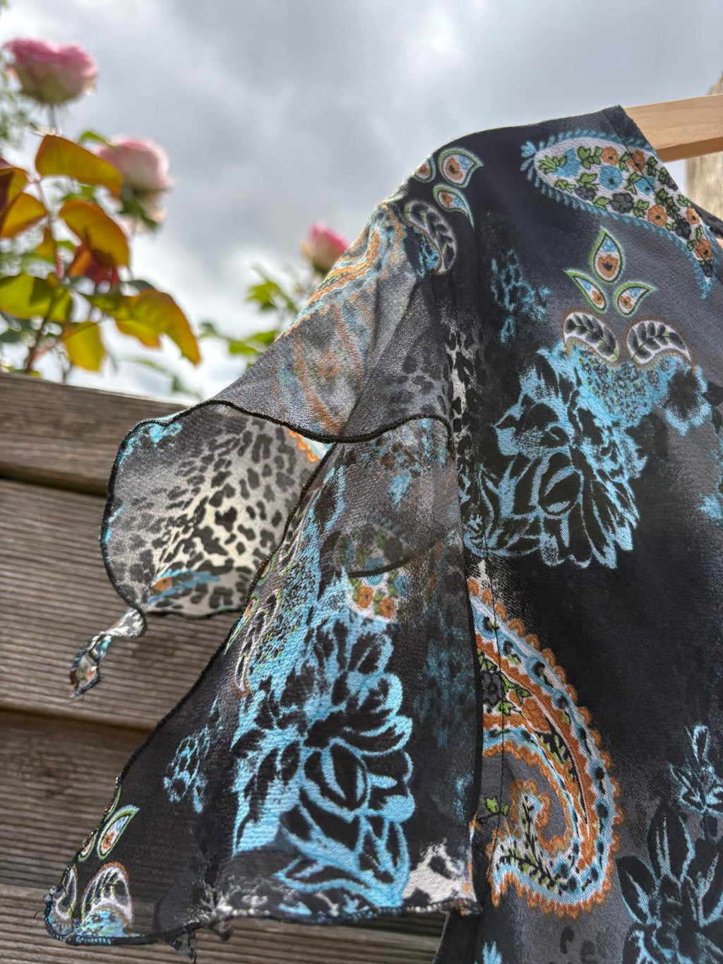 Fairycore Mesh Summer Paisley Floral Butterfly Leopard Print Floaty Ruffle Maxi Dress