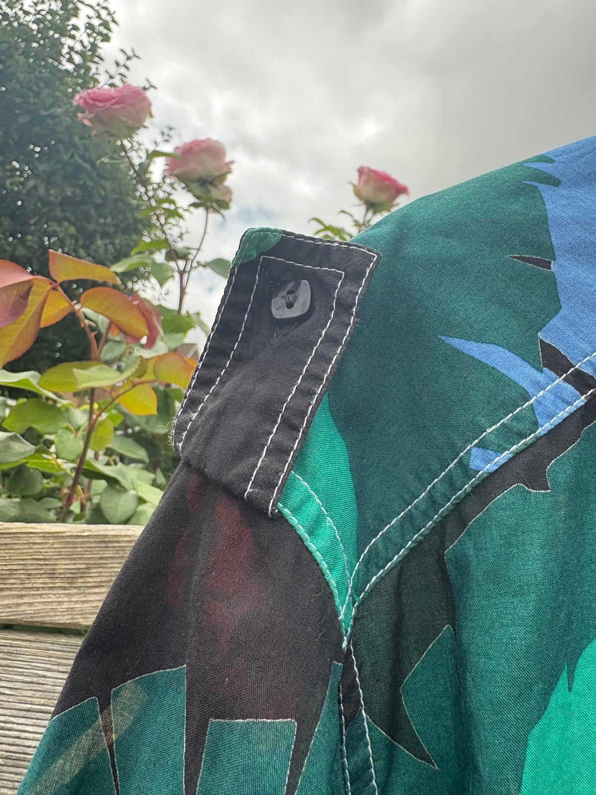 Jaegar 1980s Cotton Summer Shirt and Skirt Co-ord Set