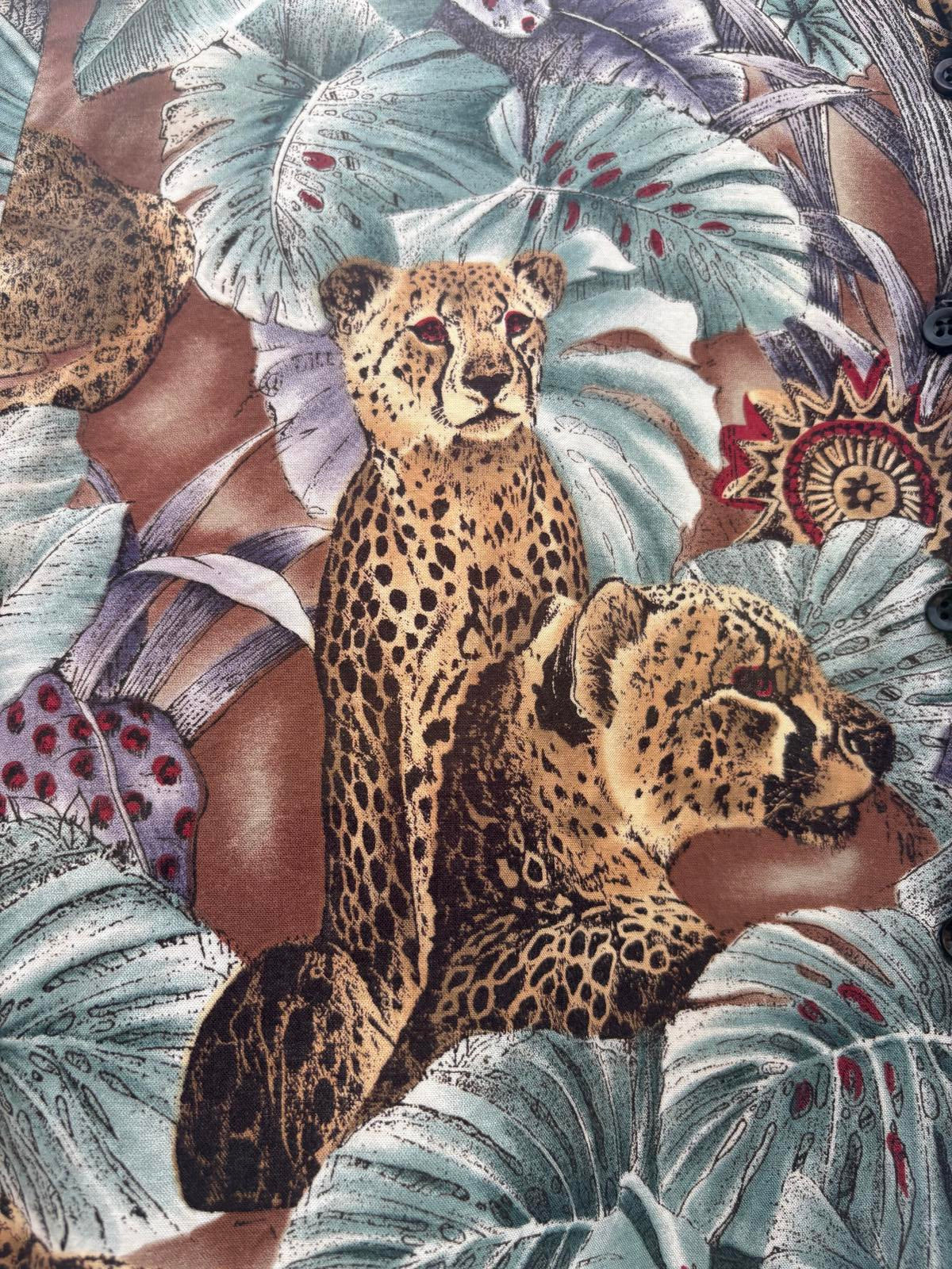 Tiger Print Funky Fun Animal Print 90s Novelty Shirt