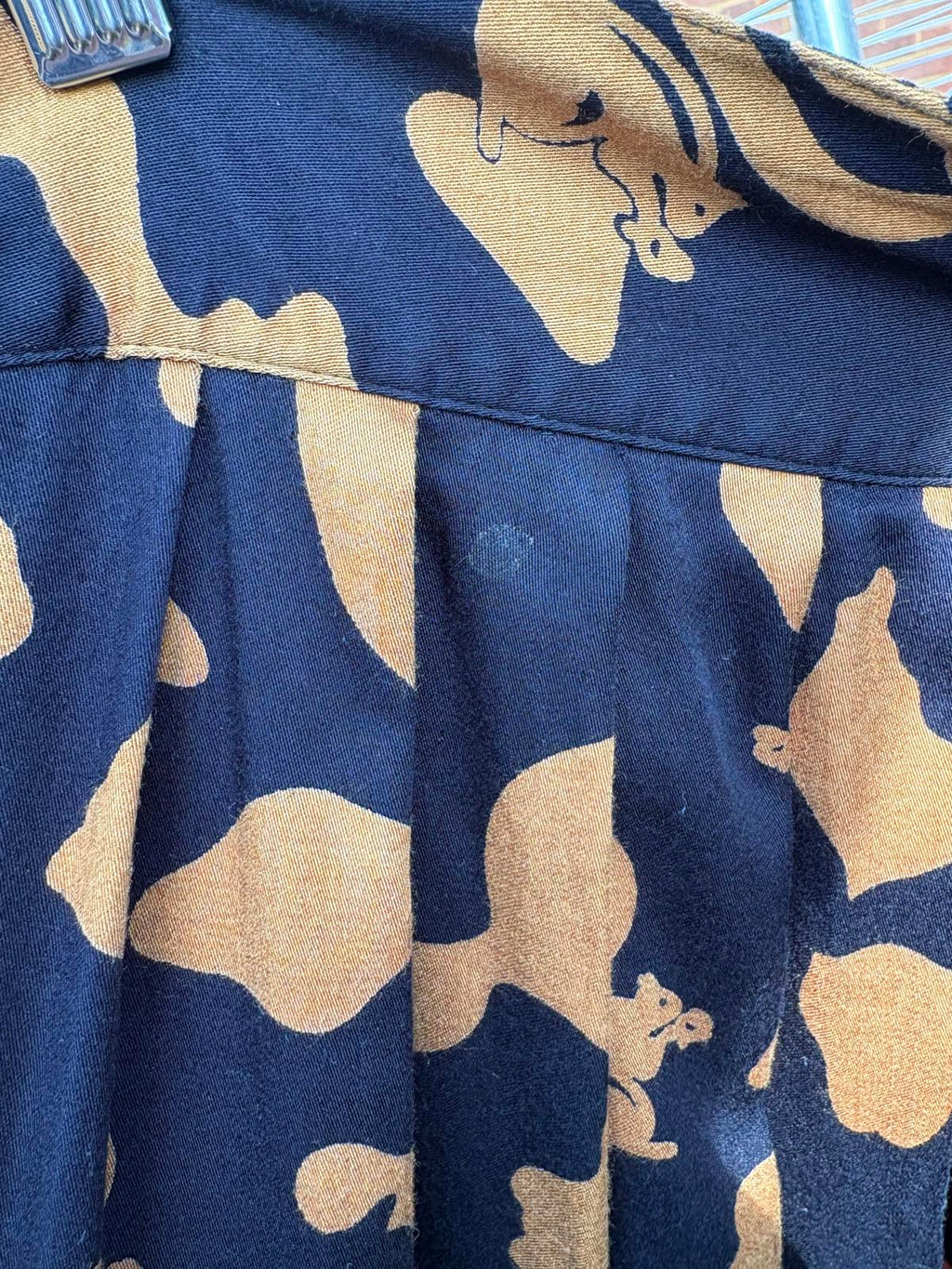 Vintage 1980s Mondi Designer Squirrel Novelty Print Floaty Full Skirt