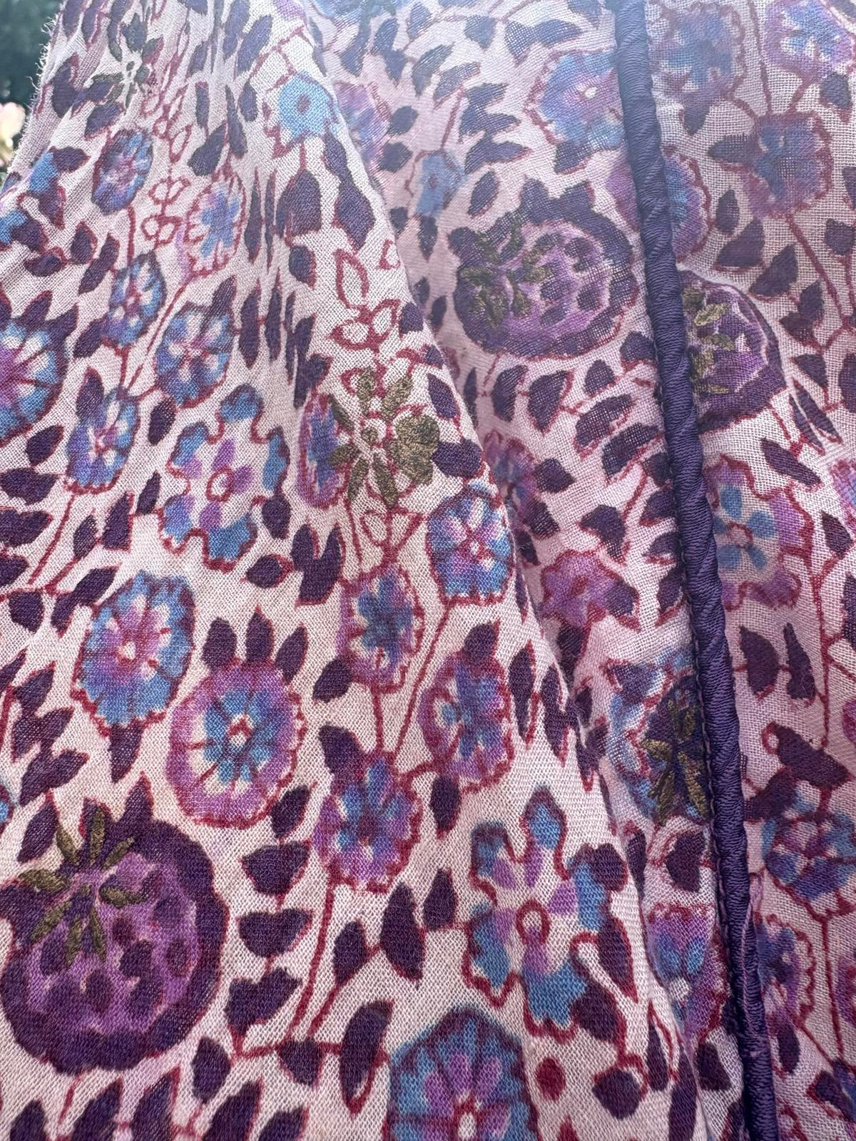 Phool Rare Block Print Indian Cotton Gauze Summer Boho Hippy Dress